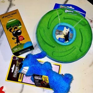 Target Dog Waste Bags,zip flight,squeak toy for dog 3 pcs